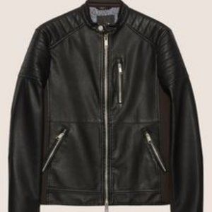Armani Exchange Channel Quilted Moto Jacket, Blouson Jacket - XL